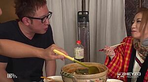 Sweaty Japanese beauty gets creampied hard by Inoue Eri!