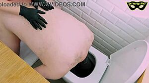 i'm fuckin' this slave hard... fisting his ass with my head in toilet ugh