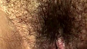 Latina's Hairy Pussy Spread Wide for Intense Close-Up!
