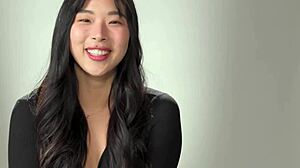 elle lee's perfect korean teen ass fingers to orgasm solo