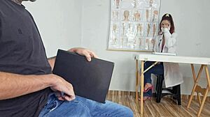 nurse's risky public handjob reception turns into hot serbian cum-guzzling finish