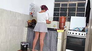 Wife's Lesbian Friend Gets Skirt Pulled For Hard Fuck