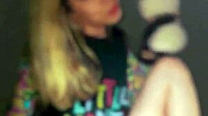 Bonneyuwu Dildo Masturbation In Pajama Pantyhose On Cute Latina Bed