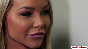 busty blonde babe bangs boss dude for that office gig