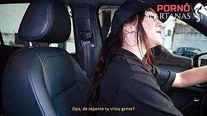 hot cop takes huge cock in pussy and ass rough