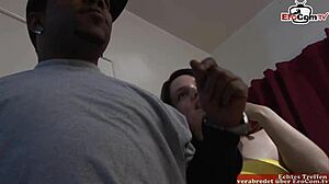 Bbc stretches brunette teen slut's natural tits tight pussy too far