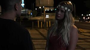 yo pulled this tied teen babe for rough outdoor cock ride