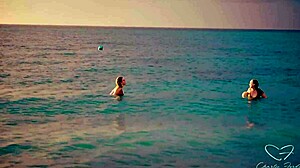 charlie forde and olive gee kiss at sunset beach