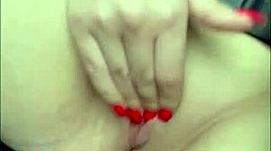 german milf fingers juicy shaved pussy tight in car