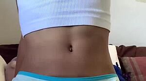 barely legal petite teen shows puffy pussy vibrator play with panties!