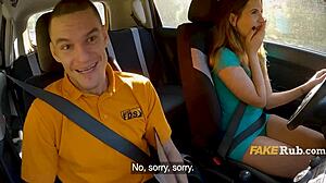 italian slut convinces dmv guy for backseat blowjob public car fuck