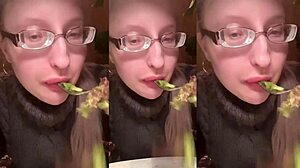 guy enjoys asmr dinner date in cozy restaurant