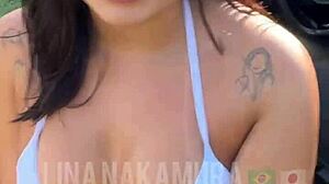 Sexy Japanese Lina Nakamura Sucks and Rides John Coffee's BBC Dry in Parking Lot