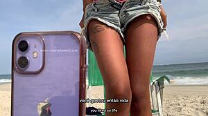 renatinha mello's wild beach chat exibicionismo with monster bbc blowjob!
