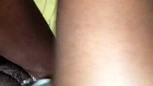 monster cock drills tight ebony pussy close-up creampie