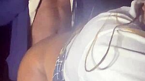 sexy bbw milf slurps cock then rides deep in dark woods