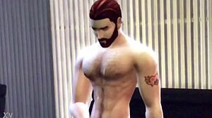 Sims 4 muscular hunks threesome cum explosion