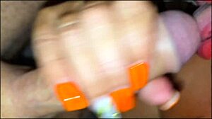 stepmom's tongue slides over his cock then she rides him hard