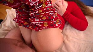 stepsister sneaks me her wet gift under the christmas tree