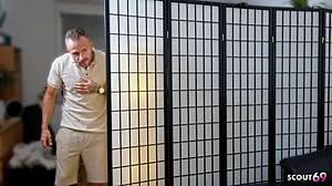 blonde german stepsis caught stroking dildo seduces for rough belly creampie roleplay