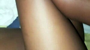 monster cock drills tight ebony pussy close-up creampie