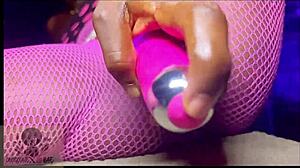 Intense horny bar slut rubs pussy till explosive squirting flood