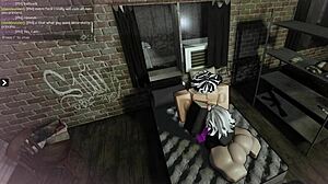 two roblox sluts beg for daddy's cock in wild play