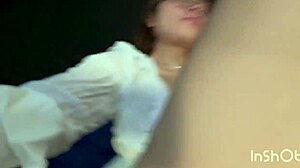 Hot schoolgirl masturbates wildly in teacher's bedroom alone