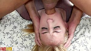 sofie otis teen blonde babe deepthroats cock then takes facial 💦😍👅