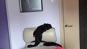 asmr bimbo tall glasses long nails eats huge banana pink lipstick fetish