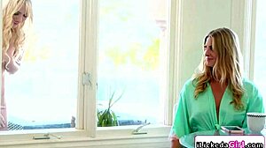 BLONDE BABE LICKS PUSSY BEFORE FACESITTING HER LESBIAN NEIGHBOR RAW