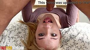 sofie otis teen blonde babe deepthroats cock then takes facial 💦😍👅