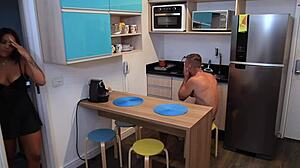 Athletic redhead milf slave dominated clit kissed before work by husband