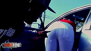 Horny Brunette Slut Takes Monster BBC Facial