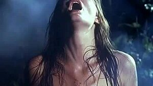 damn this wet ai beauty's perfect natural tits shine in forest rain