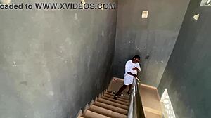 BIG TITS BBW Gets ASS WORSHIPED in Staircase Fuck