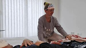 wife wakes hubby with bj & hands till huge cumshot 💦😍