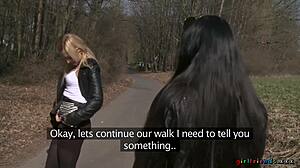 Blonde's Perfect Body and Huge Natural Tits Drive Girlfriend Wild with Passion