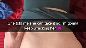 real cheating neighbor richelle rose bends over for skinny blonde's huge cock creampie on snapchat