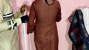 Desi bhabhi gets fucked by tailor after accidental pussy grope in dress fitting