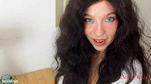 curvy saleswoman offers tantaly fuck doll demo missionary creampie squirting!