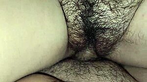 creamy load deep in my taboo sister-in-law's juicy hairy tight pussy closeup