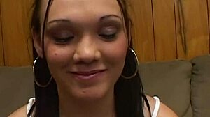 nyomi banxxx throats and rides black stud's monster cock outdoors