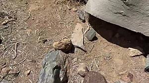 School runaway teen student rams huge dildo deep pussy