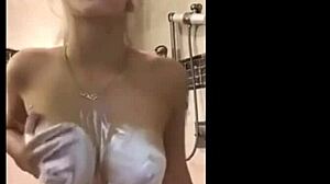 blonde girlfriend perfect body big tits ass pussy masturbation showoff