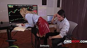 corporate milf whore pays true success cost at work?