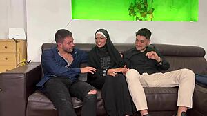 aliyah yasin keeps hijab on for wild double penetration!