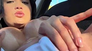 Sexy Japanese Lina Nakamura Sucks and Rides John Coffee's BBC Dry in Parking Lot