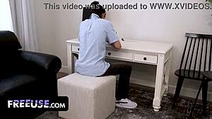 Curvy Stepmom Emmy Demure's Natural Tits Freeused by Birthday Boy