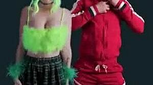 Cosplay Duo Fucks Little Puck's Deep Throat Tight Pussy Huge Titties Hard